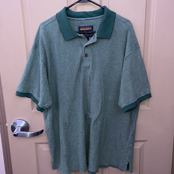 Woolrich Green Collared Polo Style Shirt XL - Picture 3 of 4